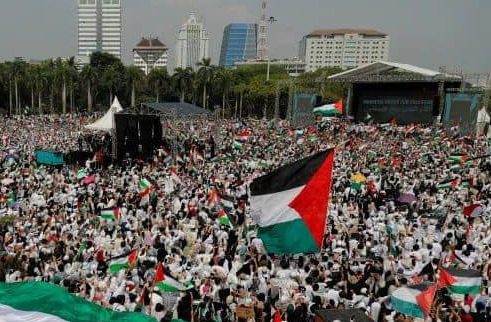Giakarta - Manifestazione pro Palestina
